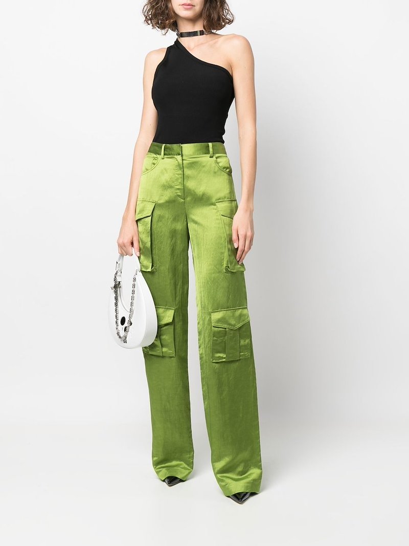 TOM FORD wide-leg cargo trousers green | MODES