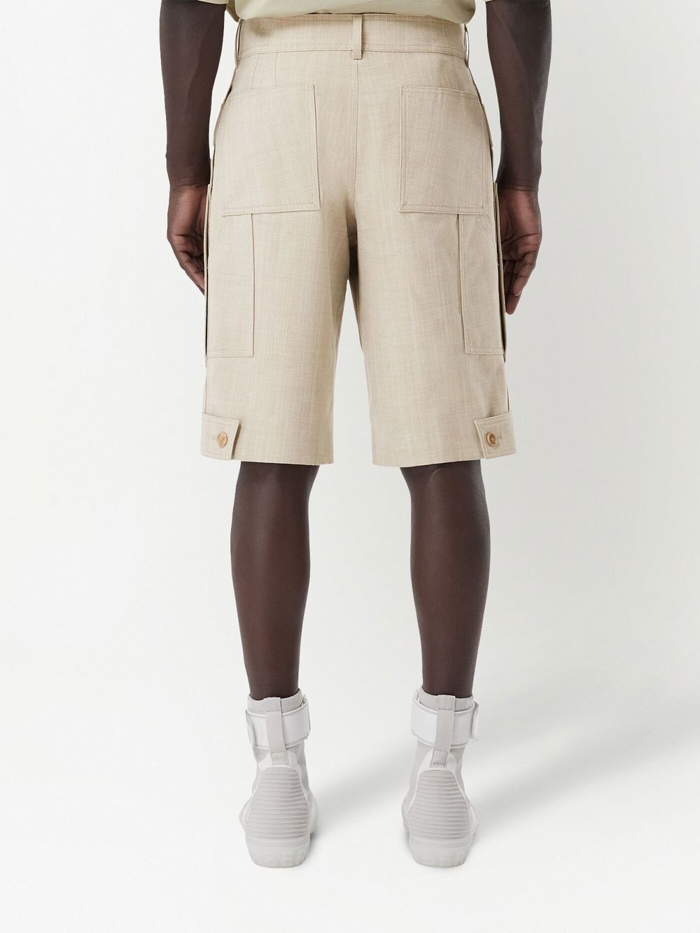 Cheap Burberry cuff-detail Bermuda shorts Men