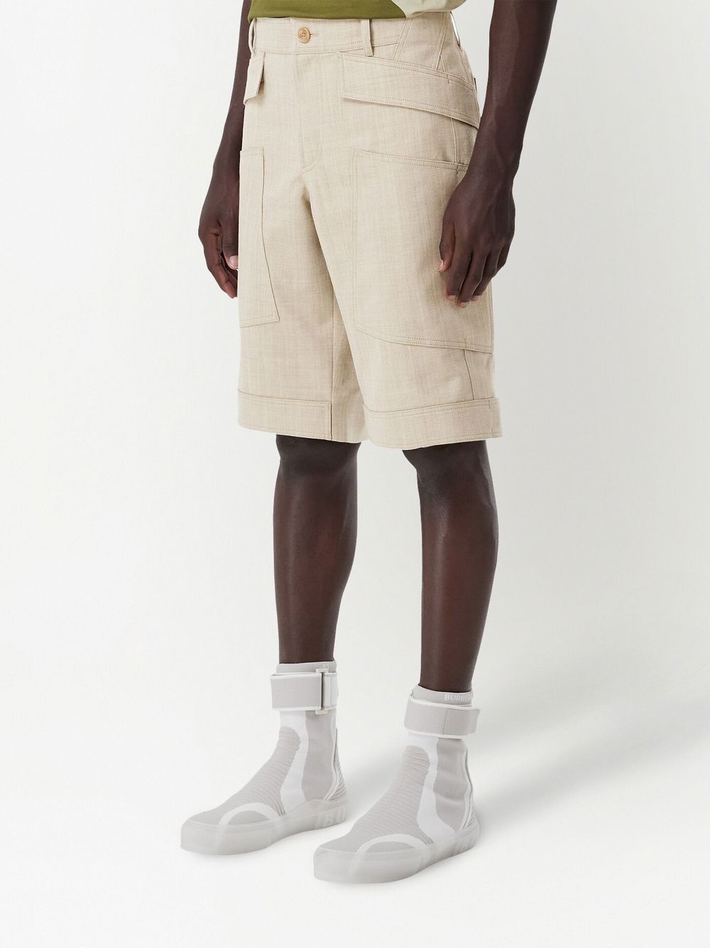 Cheap Burberry cuff-detail Bermuda shorts Men