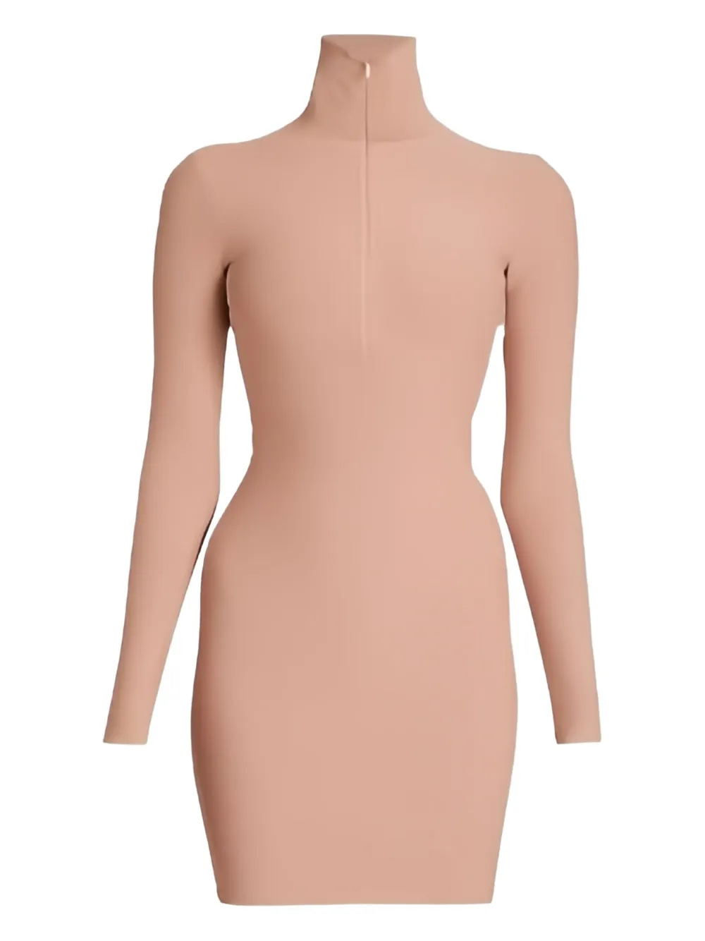 Alaïa half-zip fastening mini dress | Neutrals | Image 1