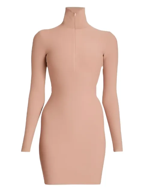 Alaïa half-zip fastening mini dress