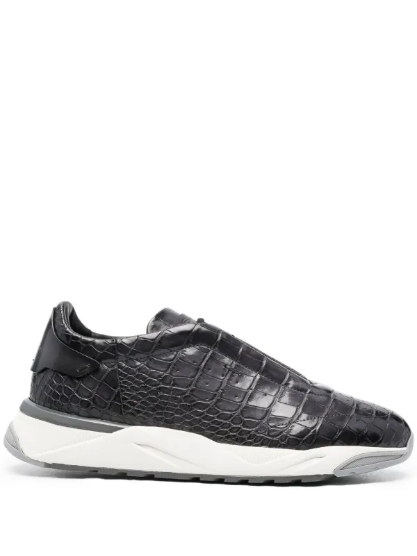 Santoni Tenis Con Efecto De Piel De Cocodrilo En Reileve - Farfetch