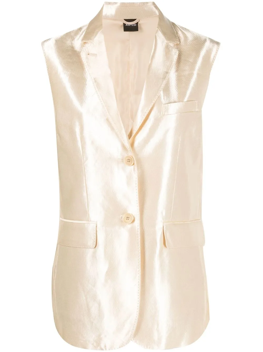 

ASPESI button-up gilet - Gold