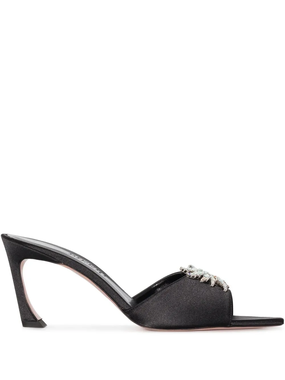 

Pīferi Lotta crystal-embellished 70mm mules - Black