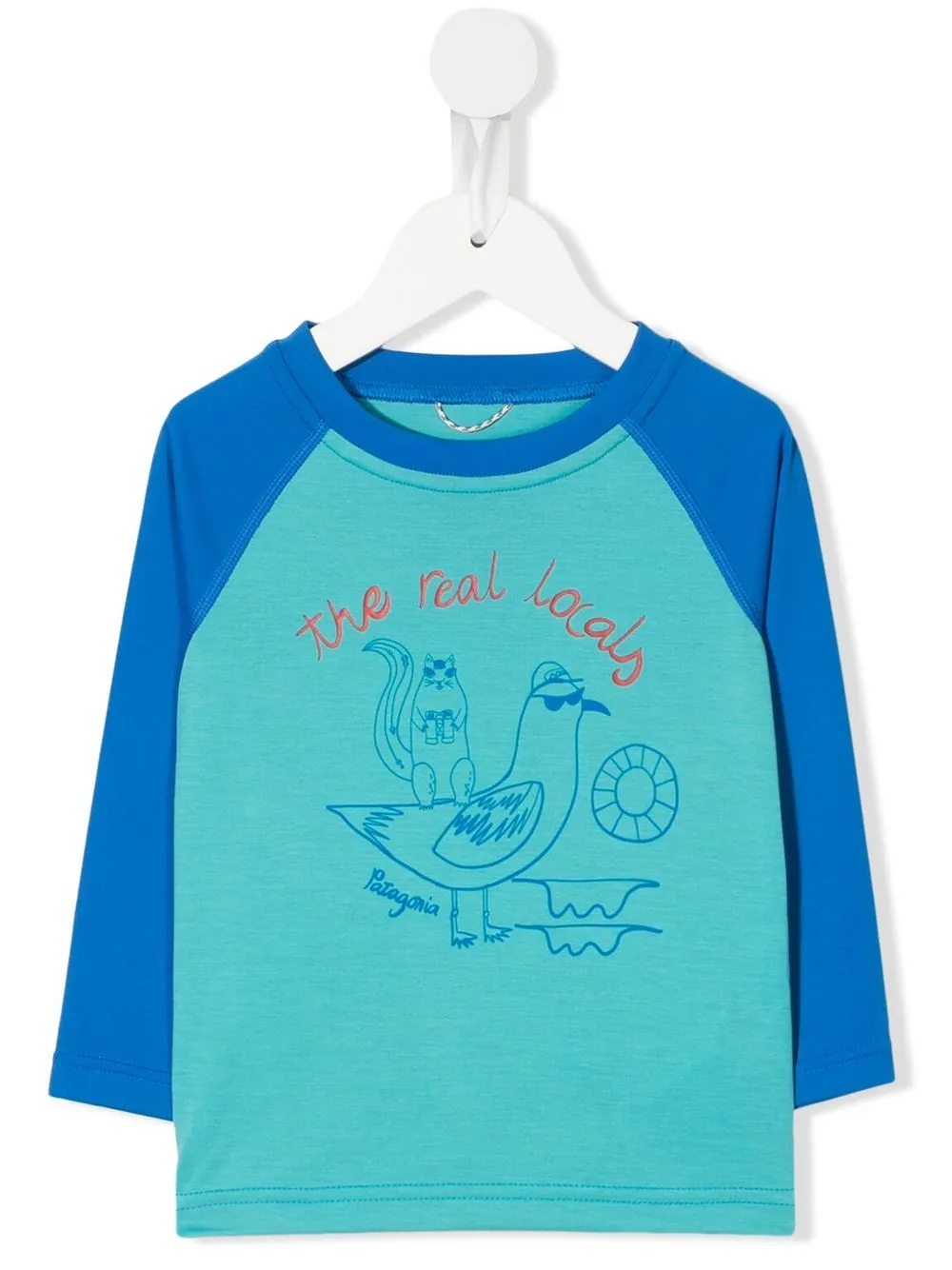 

Patagonia Kids playera con estampado gráfico - Azul