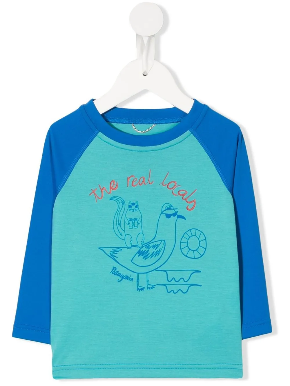 

Patagonia Kids playera con estampado gráfico - Azul