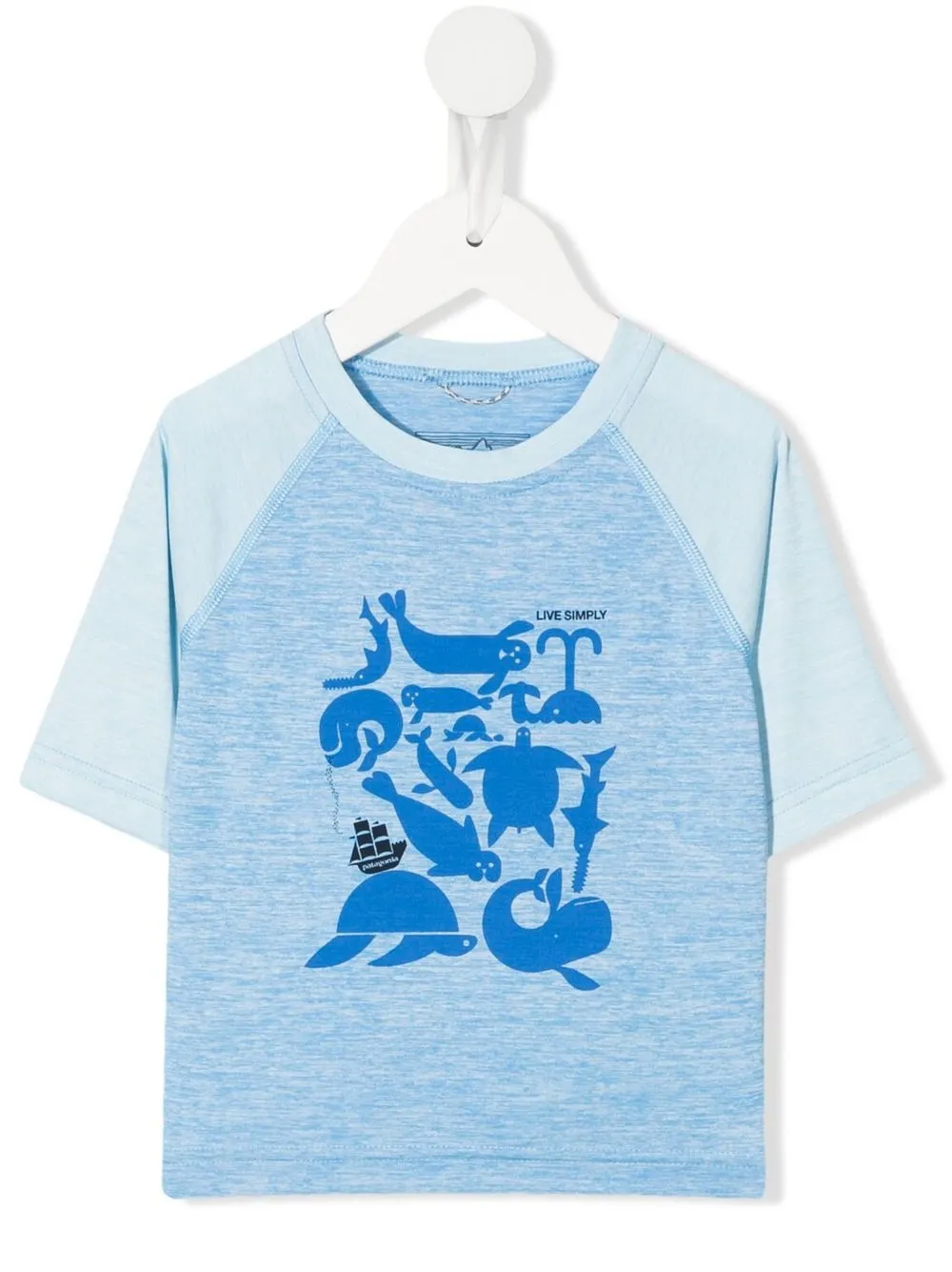 

Patagonia Kids playera con estampado gráfico - Azul