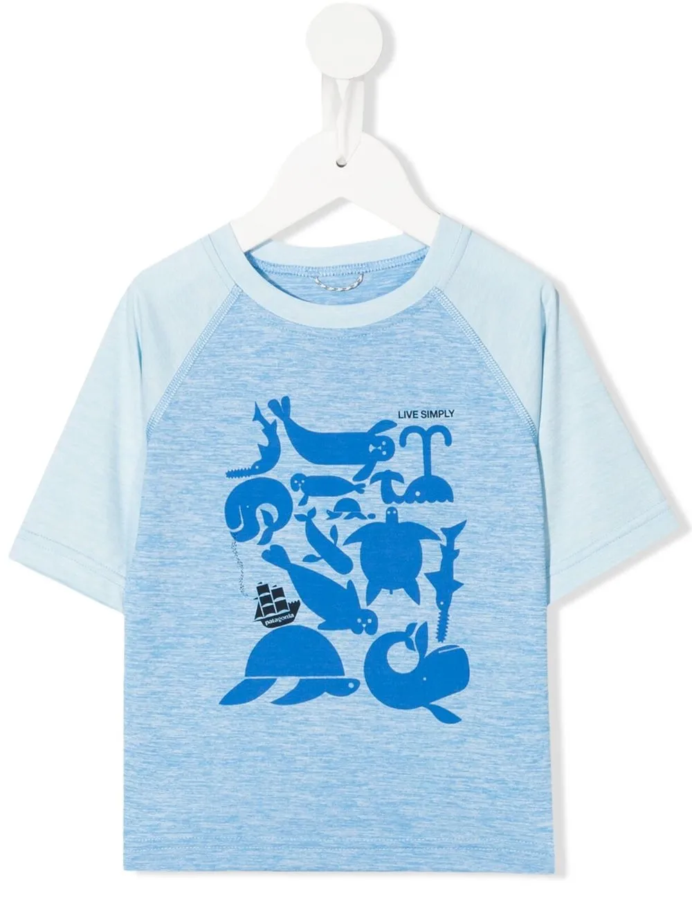 

Patagonia Kids playera con estampado gráfico - Azul