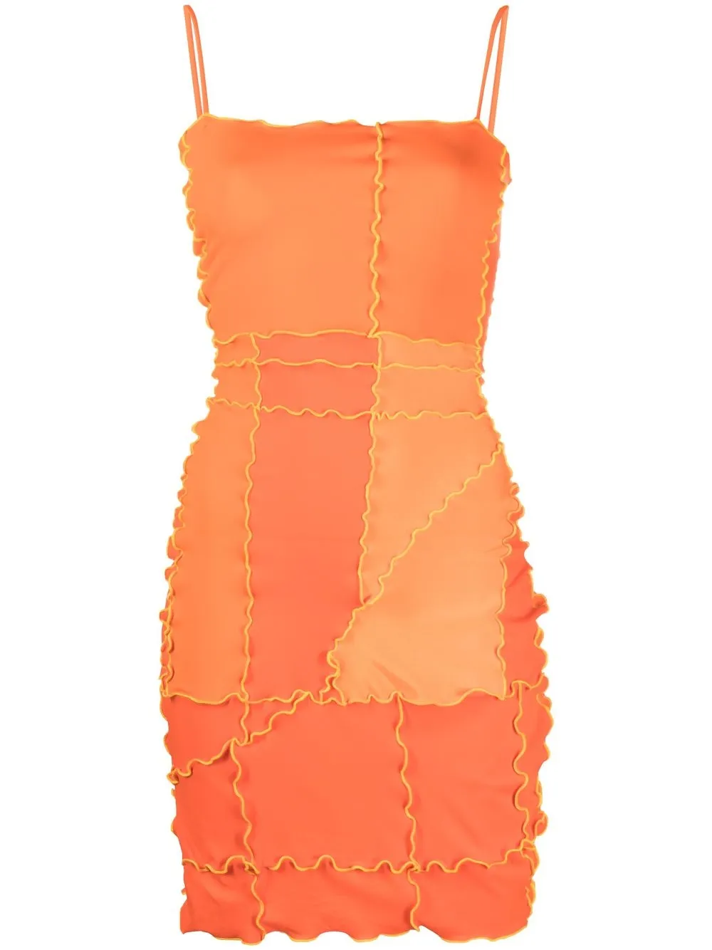 

sherris colour-block minidress - Orange