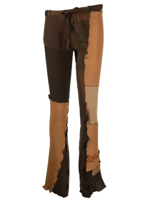 sherris Patch patchwork knitted trousers