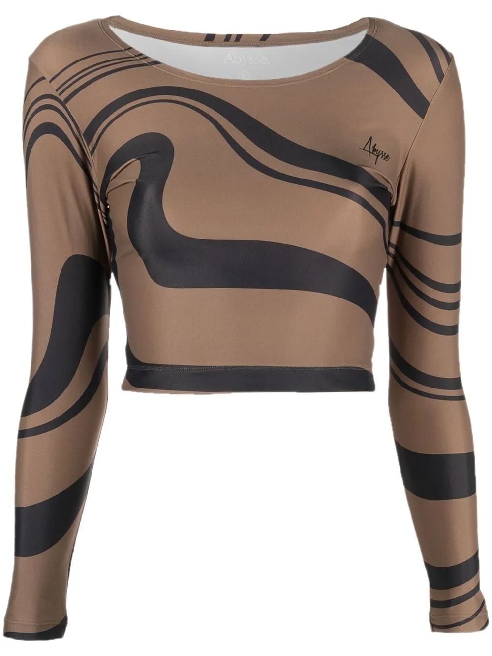 

Abysse graphic-print long-sleeve top - Brown