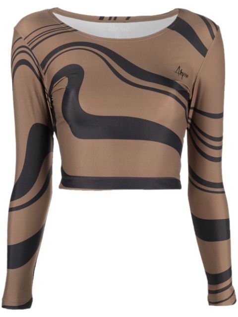 Abysse graphic-print long-sleeve top 