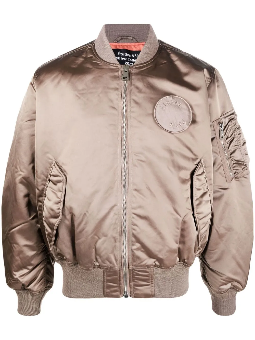 

Etudes Horizon logo patch bomber jacket - Brown