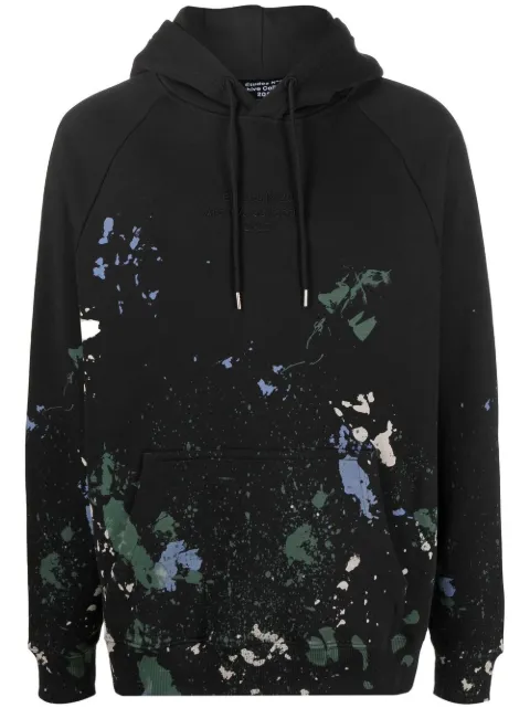 Études Studio paint-splatter organic cotton hoodie