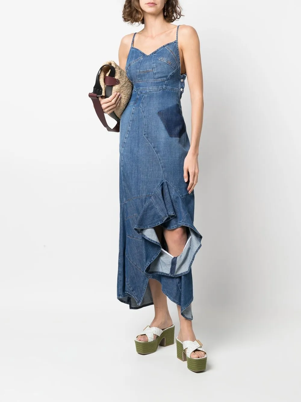 LOEWE Asymmetrische jurk - Blauw