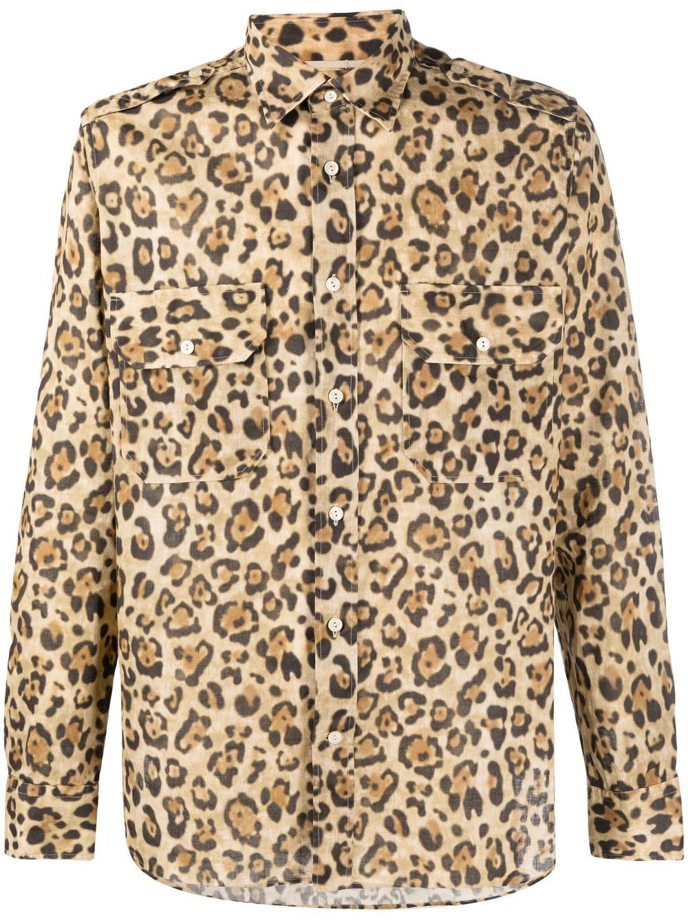 leopard-print design shirt