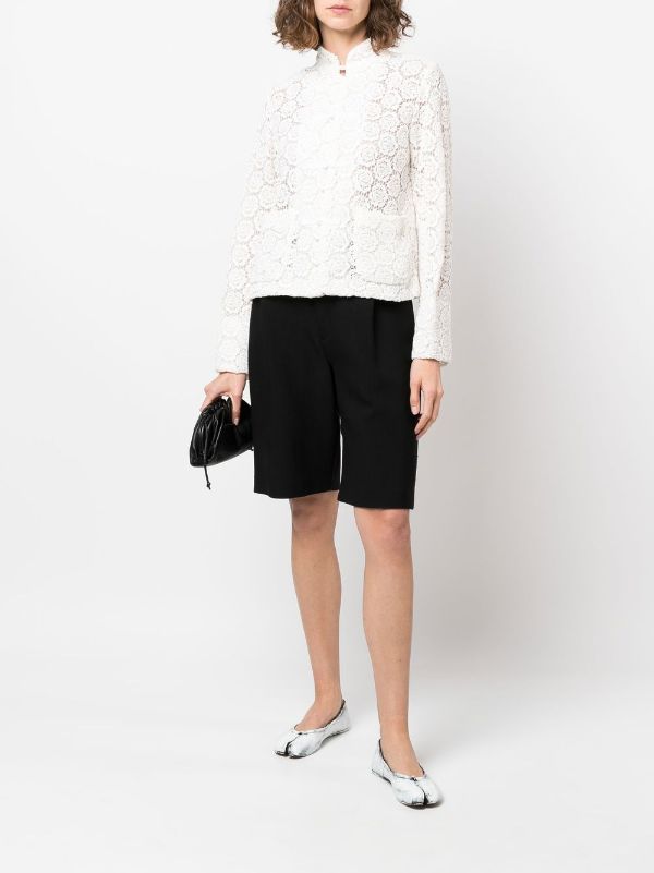 Comme Des Garçons floral-pattern cotton-blend Fitted Jacket - Farfetch