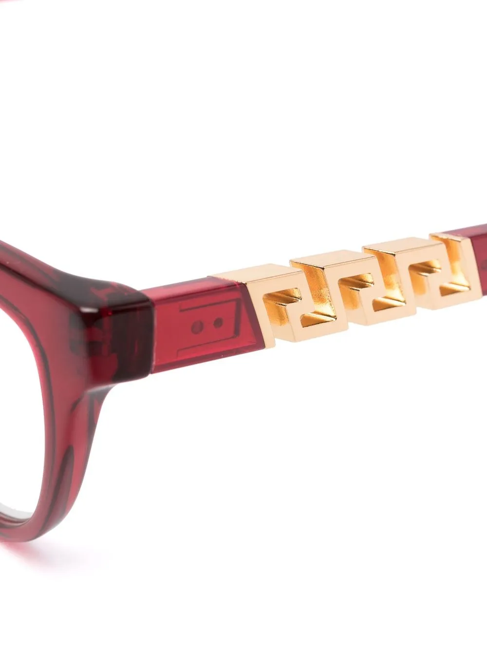 Versace Rectangular-frame Glasses In Red