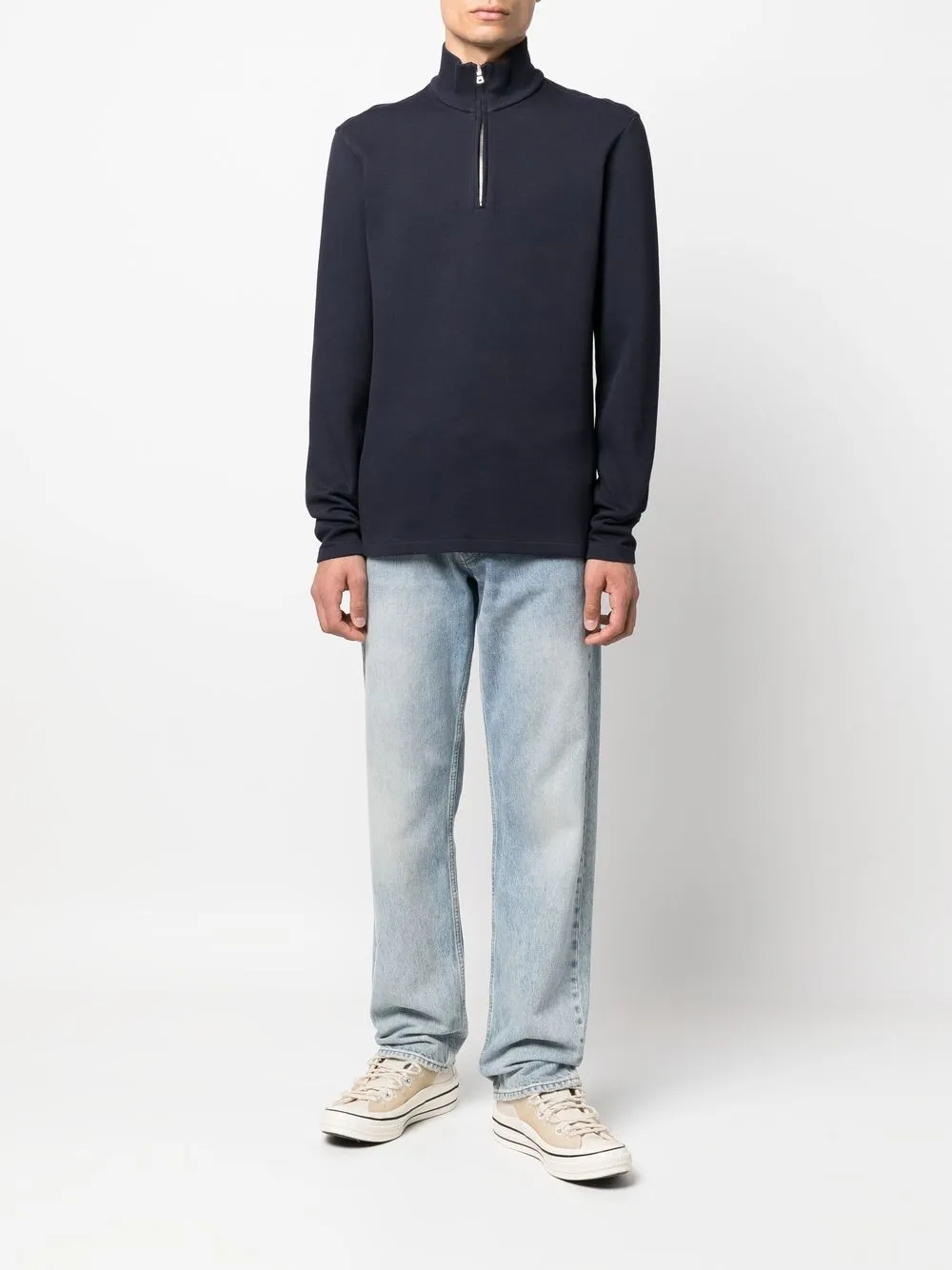  Orlebar Brown Pullover Mit Reißverschluss   Blau 