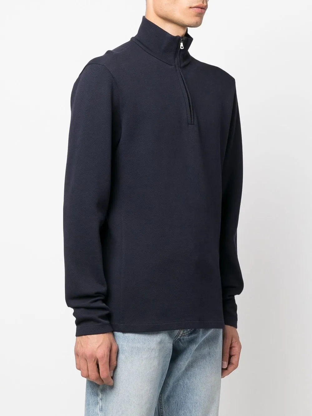  Orlebar Brown Pullover Mit Reißverschluss   Blau 