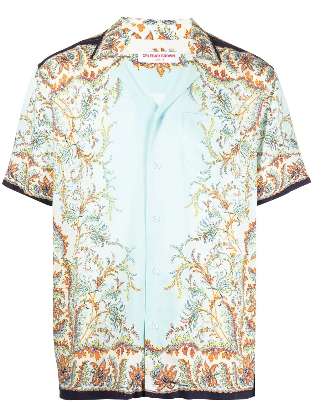 

Orlebar Brown camisa con estampado de cachemira - Azul