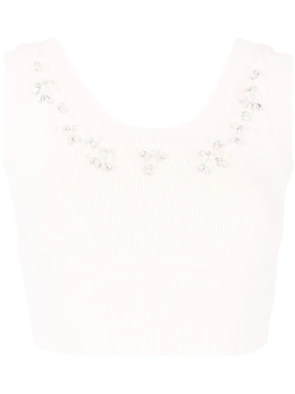 

Simone Rocha crystal-embellished cut-out tank top - Pink