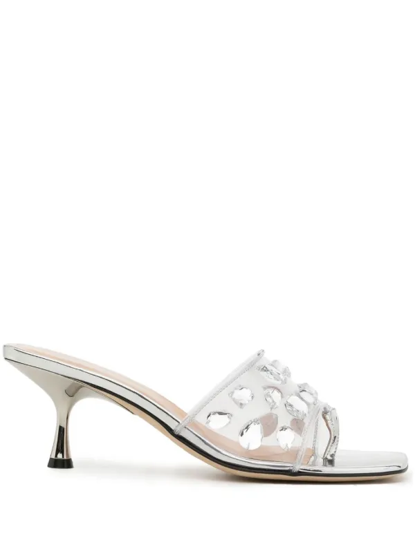 mid heel embellished sandals