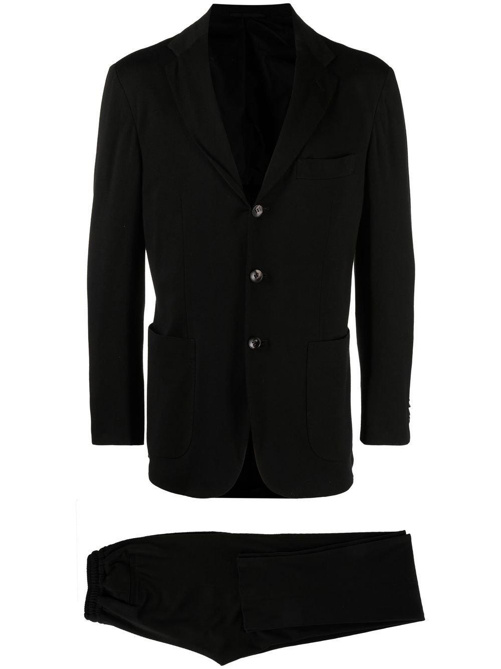 

Kiton single-breasted virgin wool suit - Black