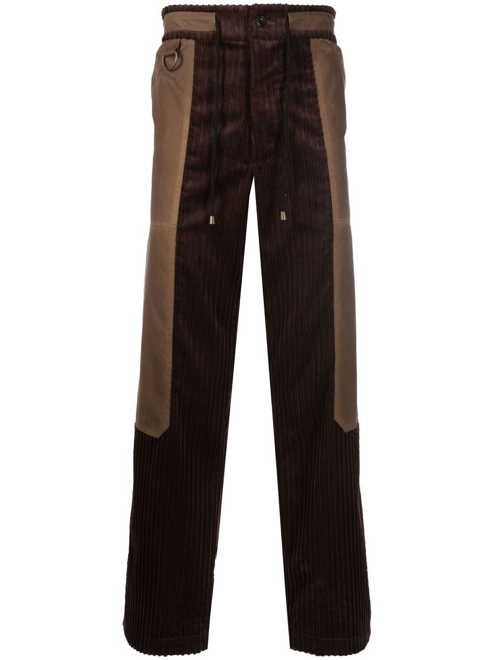 corduroy straight-leg trousers