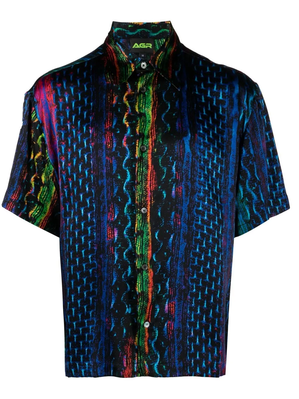 

AGR snake-print shirt - Blue