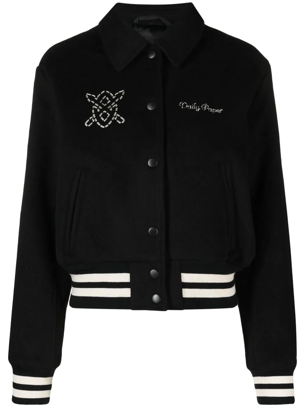 

Daily Paper logo bomber jacket - Black