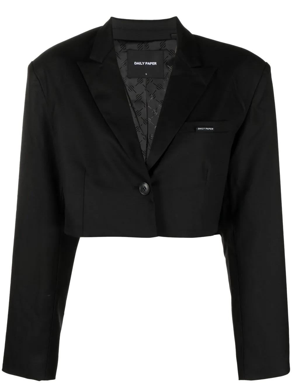 Daily Paper Single breasted Cropped Blazer Farfetch daily-paper-single-breasted-cropped-blazer-farfetch