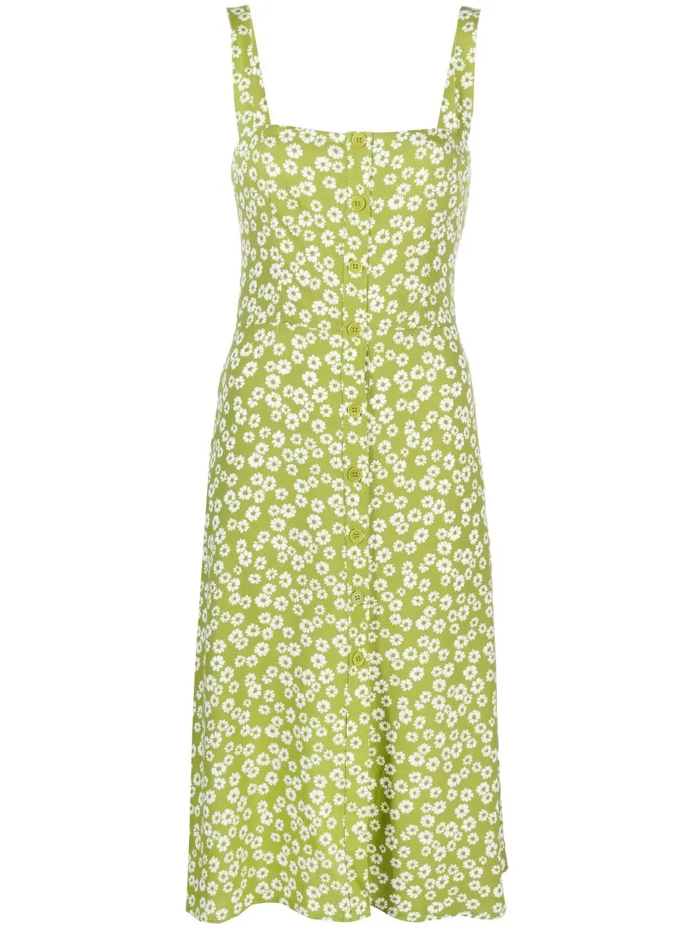 

Reformation vestido midi con estampado floral - Verde