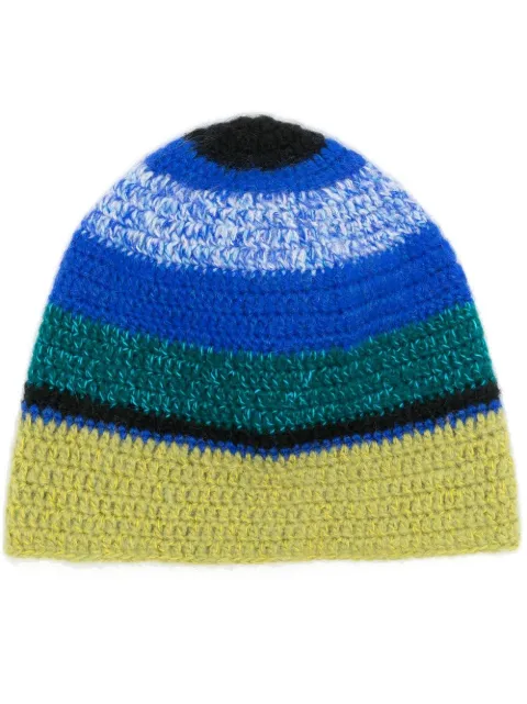 AGR crochet striped beanie 
