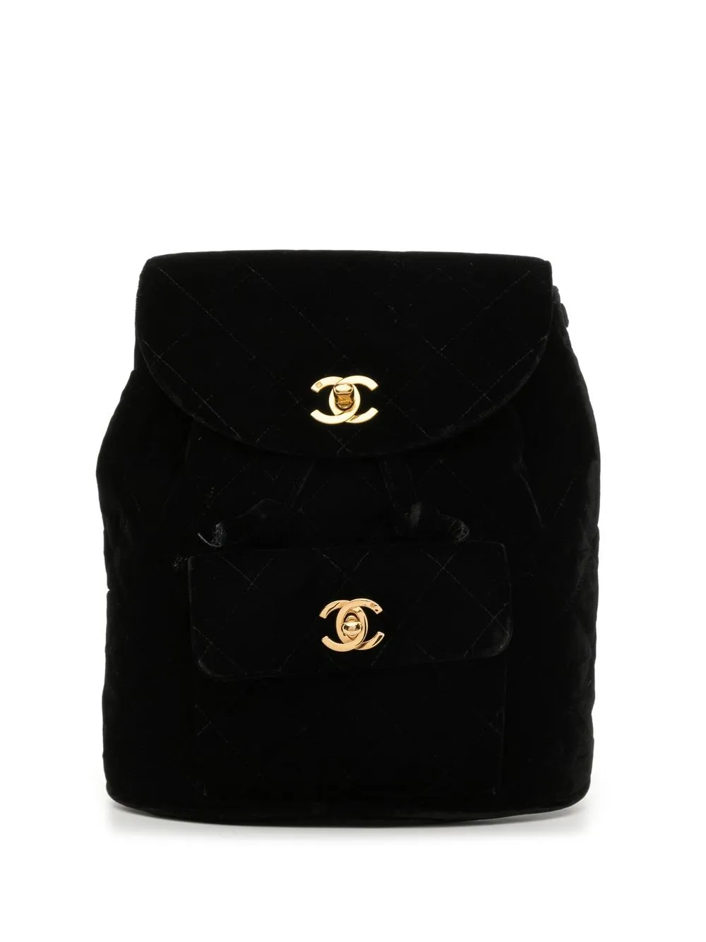 Pre-owned Chanel 1995 Duma Backpack In Black