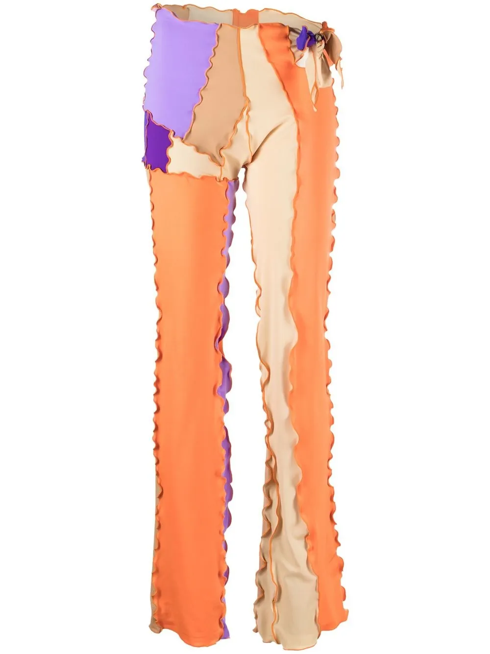 

sherris patchwork-effect straight trousers - Purple
