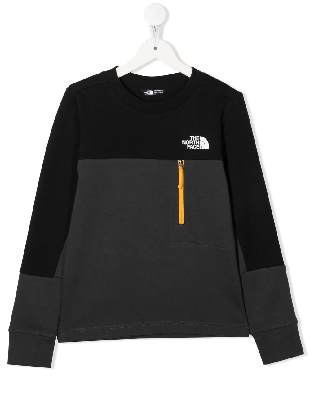 

The North Face Kids playera con logo y paneles - Gris