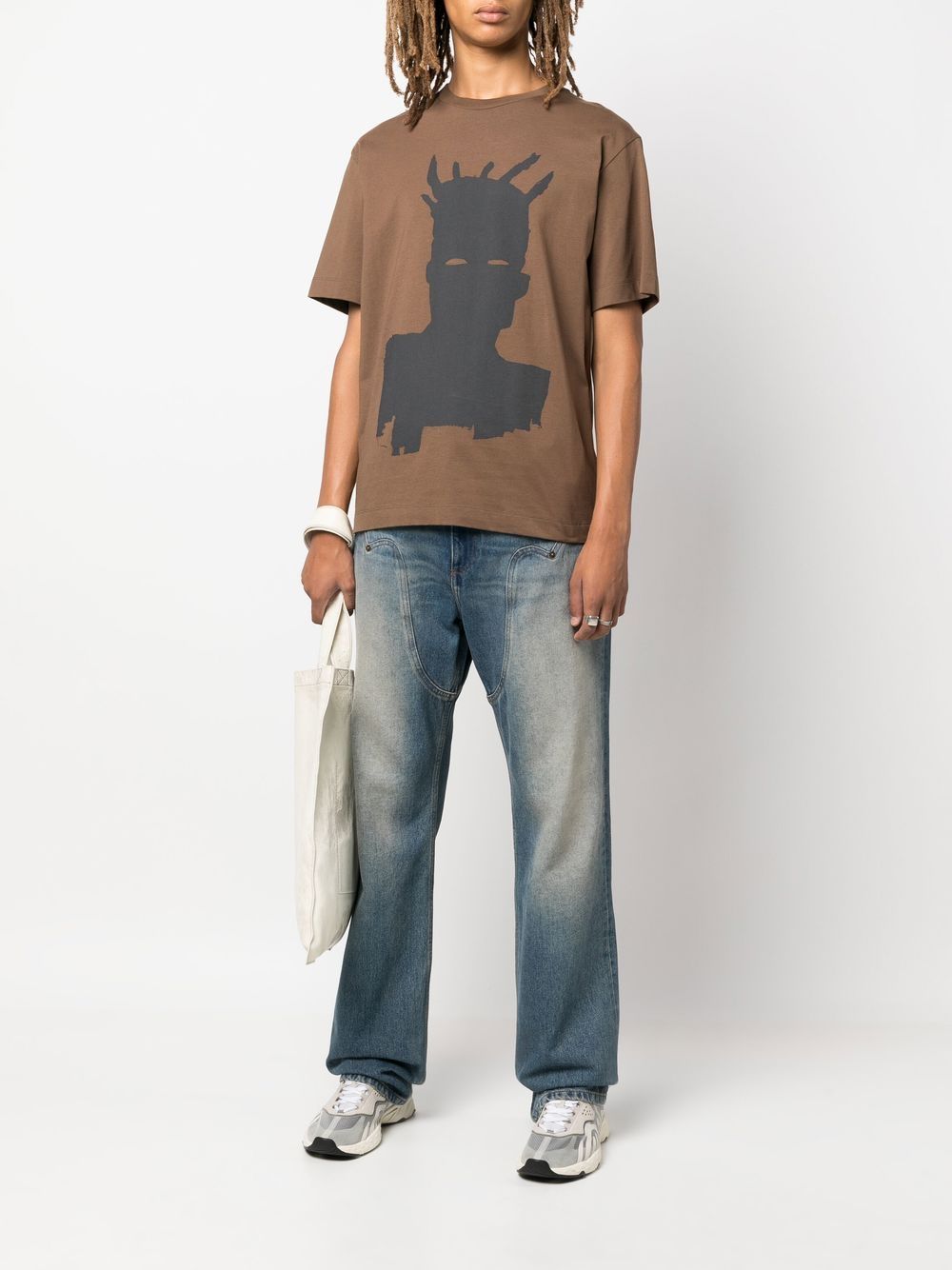 Etudes T-shirt met print - Bruin