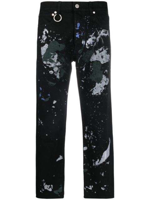 Etudes paint-splattered straight-leg jeans