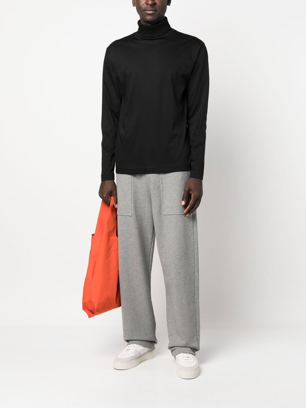 Shop Etudes Studio Roll-neck Long-sleeve T-shirt In Black