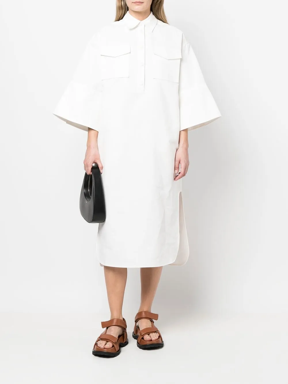 REMAIN Blousejurk met korte mouwen - Wit