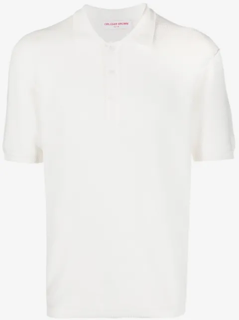 Orlebar Brown piqué-weave design polo shirt