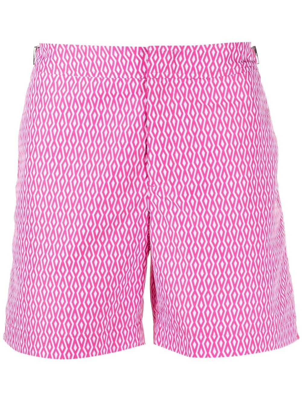 

Orlebar Brown shorts de playa con estampado de rombos - Rosado