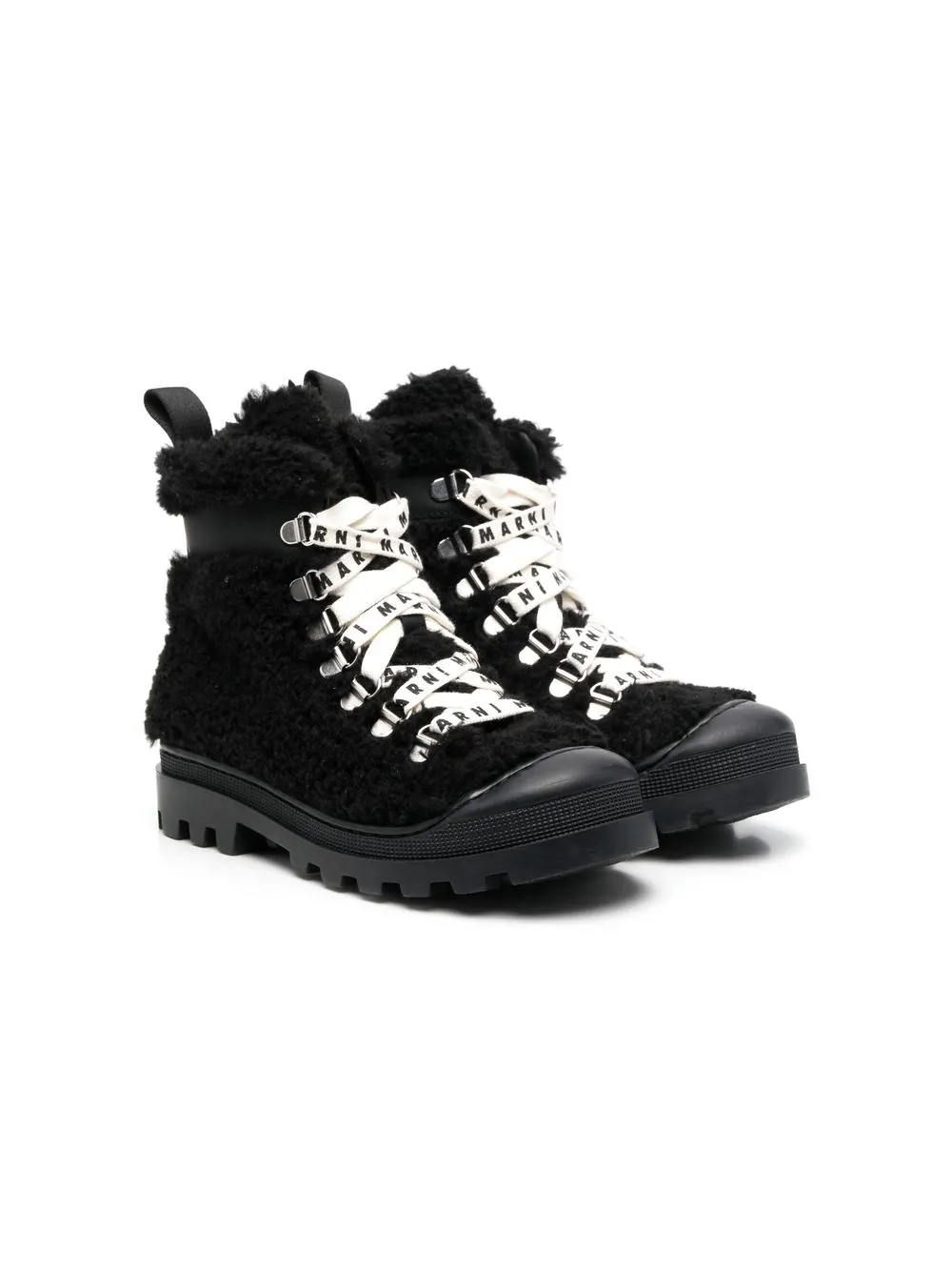 Marni Kids botas con agujetas - Negro