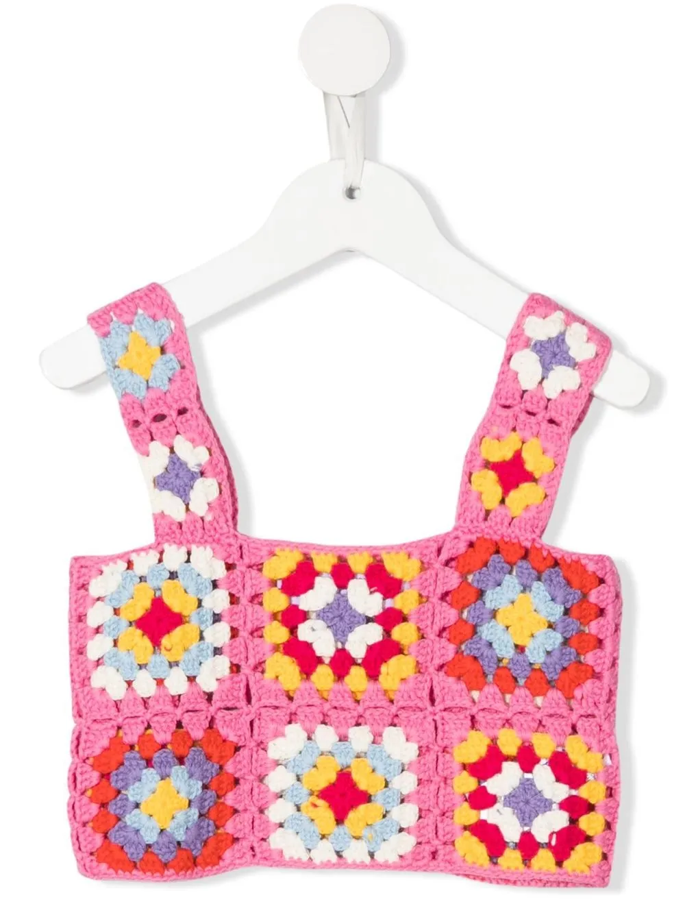 

MC2 Saint Barth Kids Halima crochet crop top - Pink