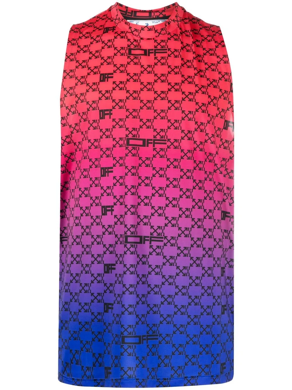 

Off-White monogram iridescent-effect tank top - Red