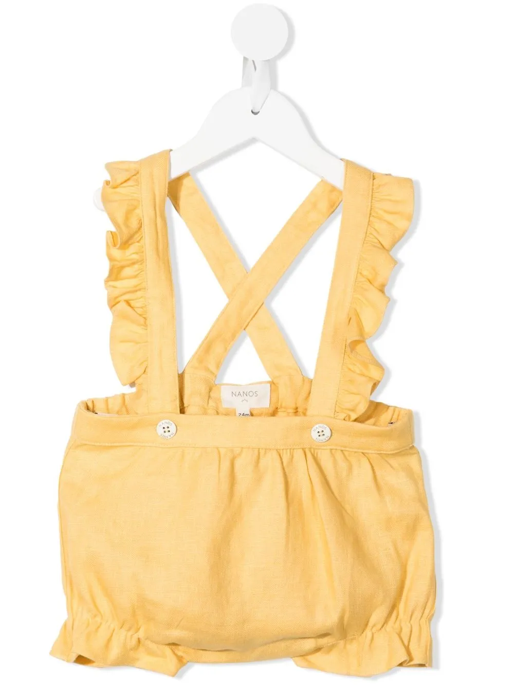 

NANOS ruffle-trimmed linen overall - Yellow