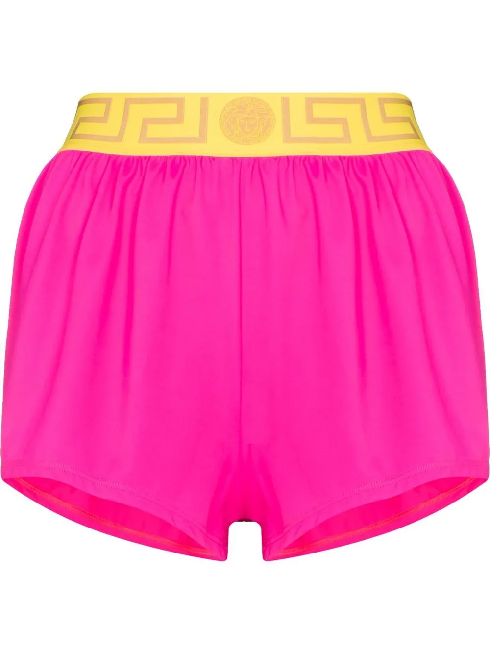 

Versace shorts de playa con pretina Greca - Rosado