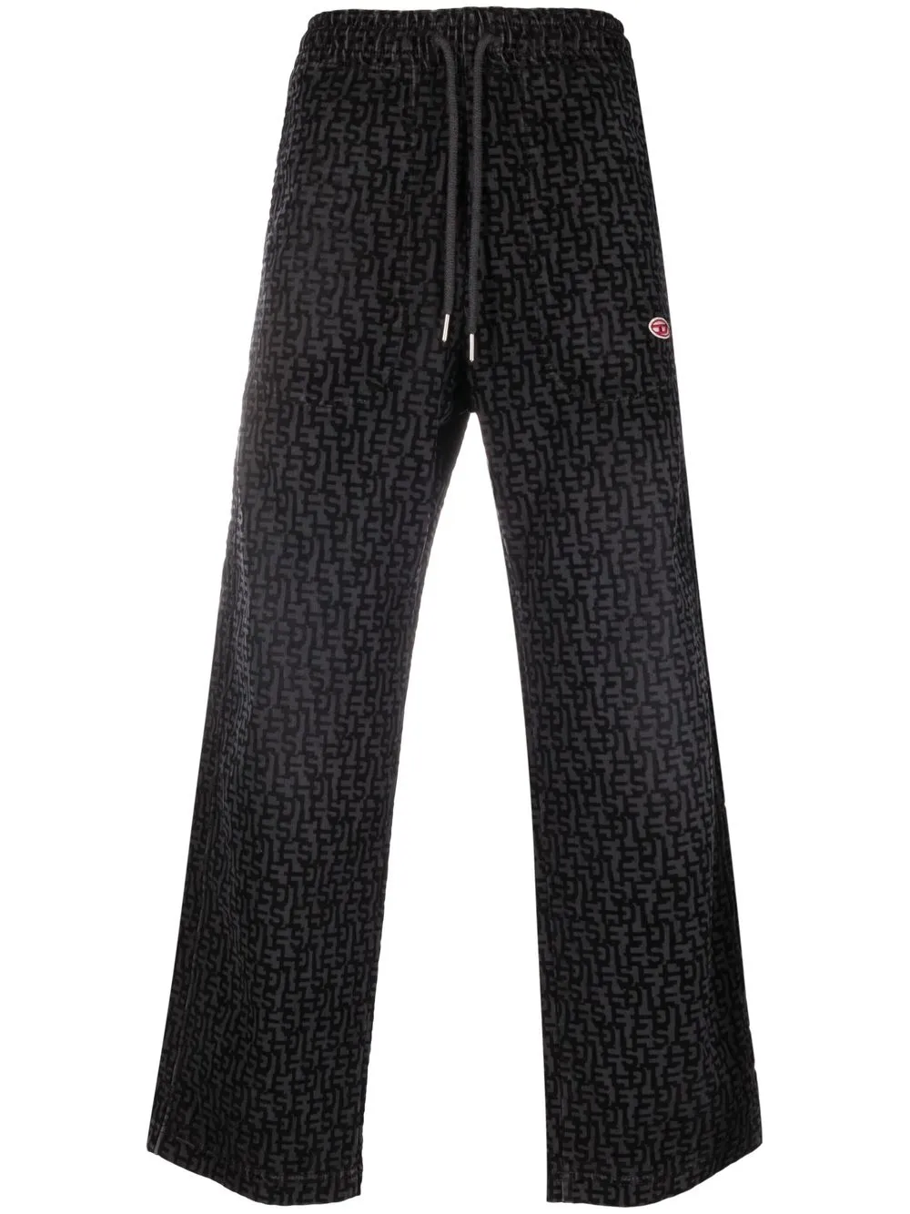 

Diesel pants con logo estampado - Negro