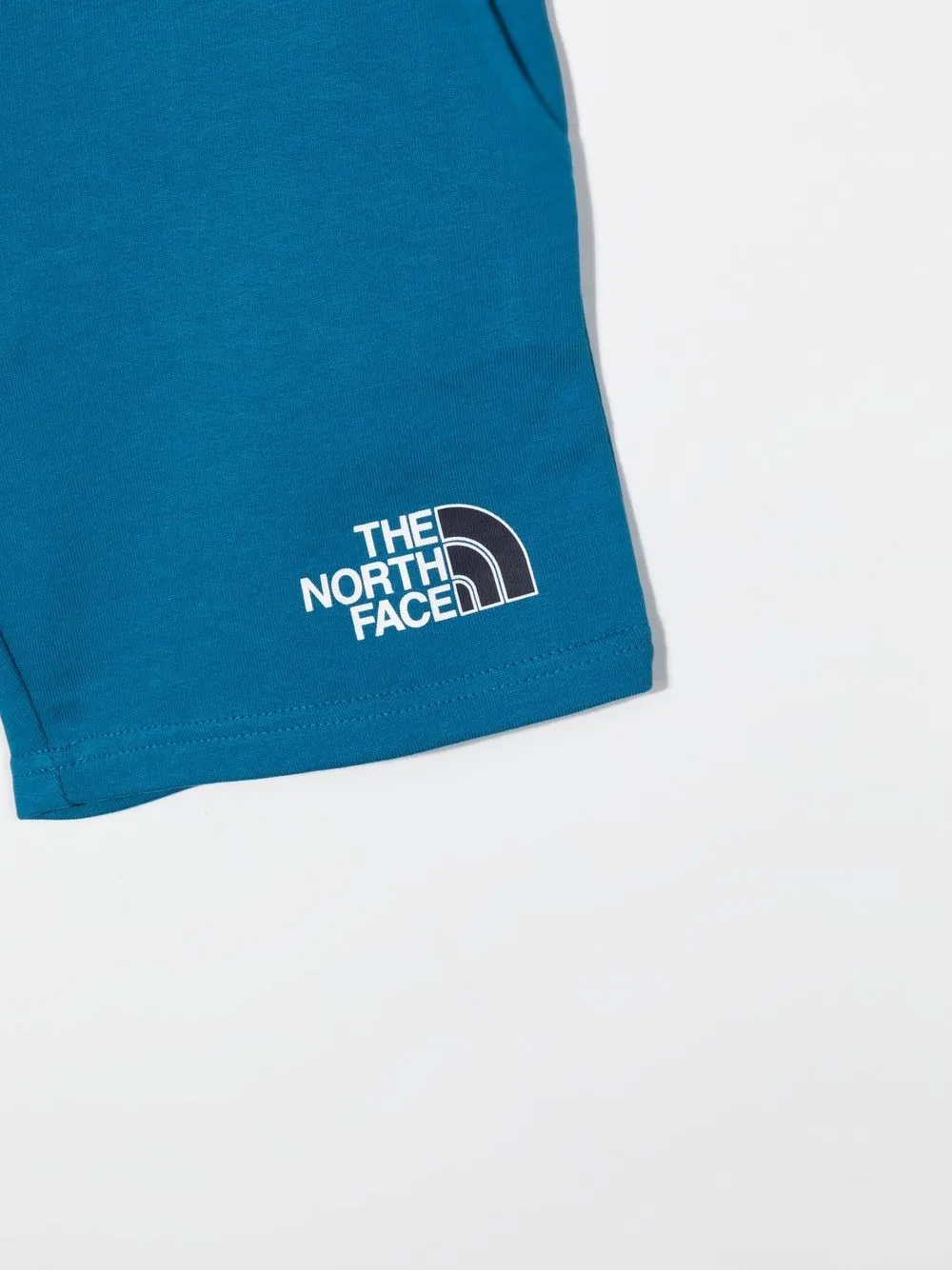 The North Face Logo-print Cotton Track Shorts In Blue
